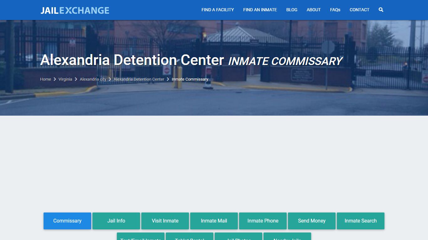 Alexandria Detention Center Inmate Commissary - JAIL EXCHANGE